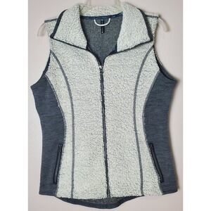 Kuhl Women's Kozet‎ Vest Wool Blend Gray White Fleece Medium Athleisure Gorpcore